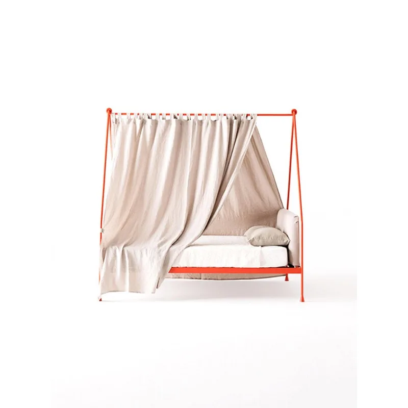Carbon steel double wabi sabi B & B small apartment formaldehyde retro style Italian minimalist master bedroom home