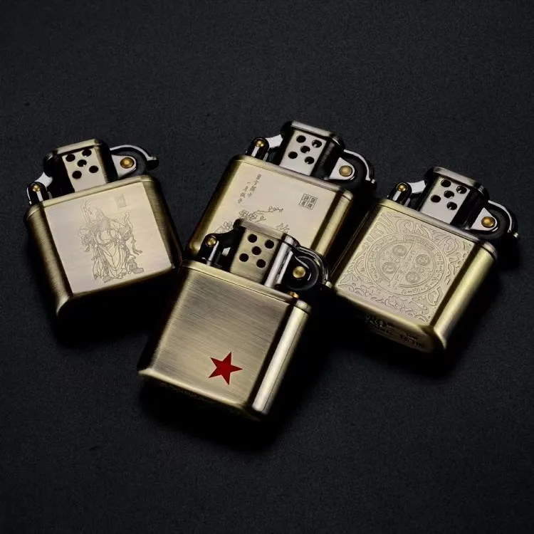 ZORRO ولاعة الكيروسين 506 نموذج قسطنطين مادة النحاس الرجعية طحن عجلة أخف اكسسوارات السجائر