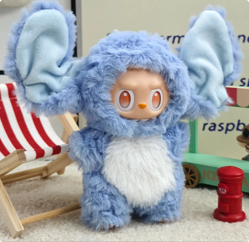 Voor Labubu Doll Ensemble 17cm Creatief Vinyl Speelgoed Accessoires Modieus Collectible Doll Kledingset voor spelen en weergave