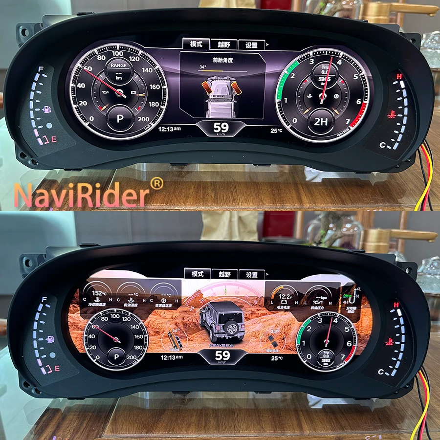 

12.3inch Car LCD Instrument For Jeep WRANGLER 2011-2018 Panel Cluster Map Multiple Colorful UI High Definition Display