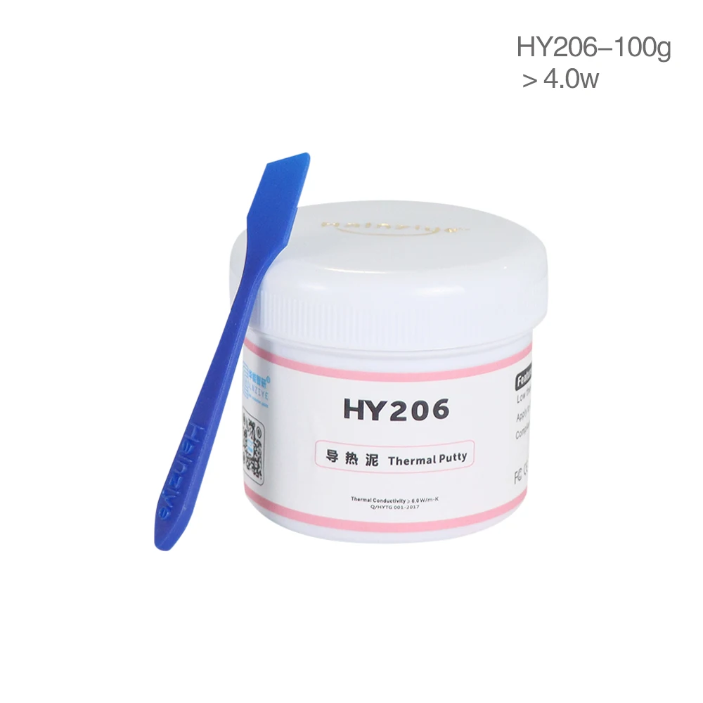 100g HY204 HY206 Silicone Thermal Paste Heat Transfer Grease Heat Sink CPU GPU Chipset Notebook Computer Cooling Syringe