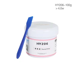 100g HY204 HY206 Silicone Thermal Paste Heat Transfer Grease Heat Sink CPU GPU Chipset Notebook Computer Cooling Syringe