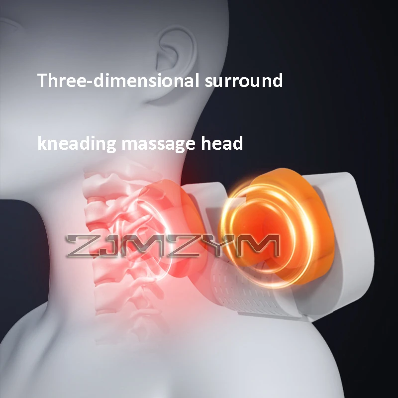 หมอนนวดไฟฟ้า3หัวนวดผ่อนคลายคอหลังหมอนอิงหมอนนวดมัลติฟังก์ชัน