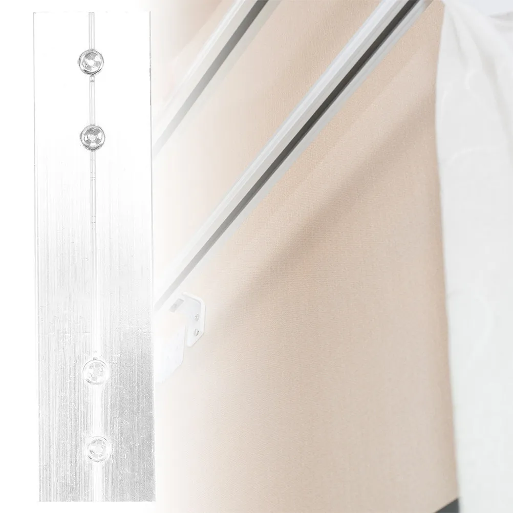 4Pcs Heavy Duty Aluminum Curtain Track Connectors Universal Fit for Straight Curved Ceiling Tracks Home Office Rv Shower Room