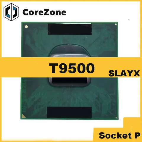 Used Core 2 Duo T9500 SLAQH SLAYX 2.6 GHz Dual-Core Dual-Thread CPU 6M 35W Socket P