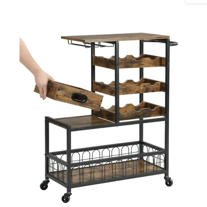 Dining cart Hand push Multi-layer household trolley Storage dining cart Restaurant delivery cart Wine truck Commercial