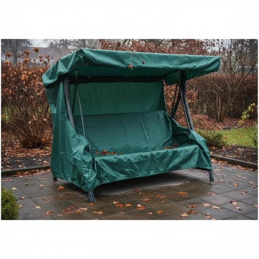 Patio 3 Seater Swing Chair Bench Cover Outdoor Garden Furniture Rain Protection Cover Protector Waterproof Anti-UV, 215L x 15