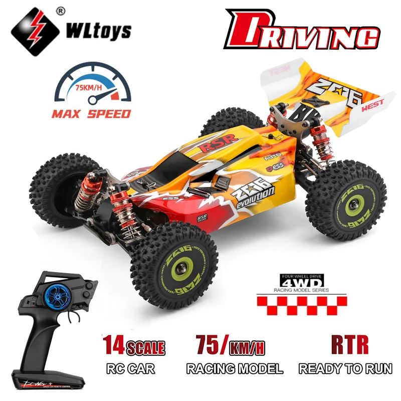 75KMH WLtoys 144010 Brushless Buggy High Speed 1/14 Off-Road 4WD RC Car RTF VS 144001 124017