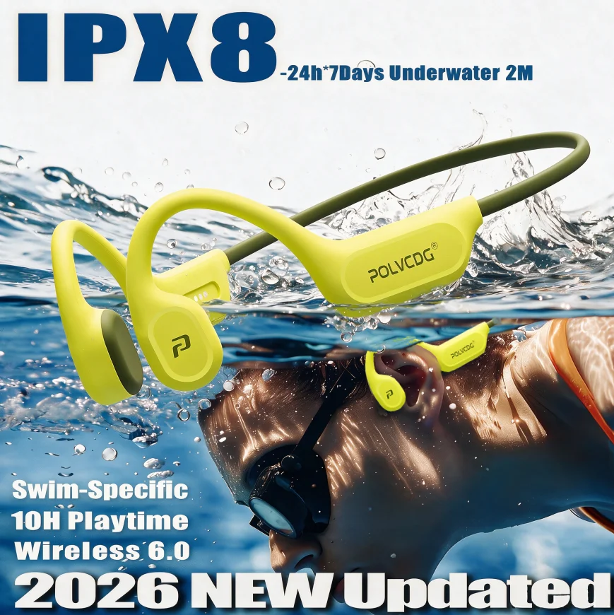 Home Cinema Amazon - POLVCDG 8G Memory Bone-Conduction Sports Swimming