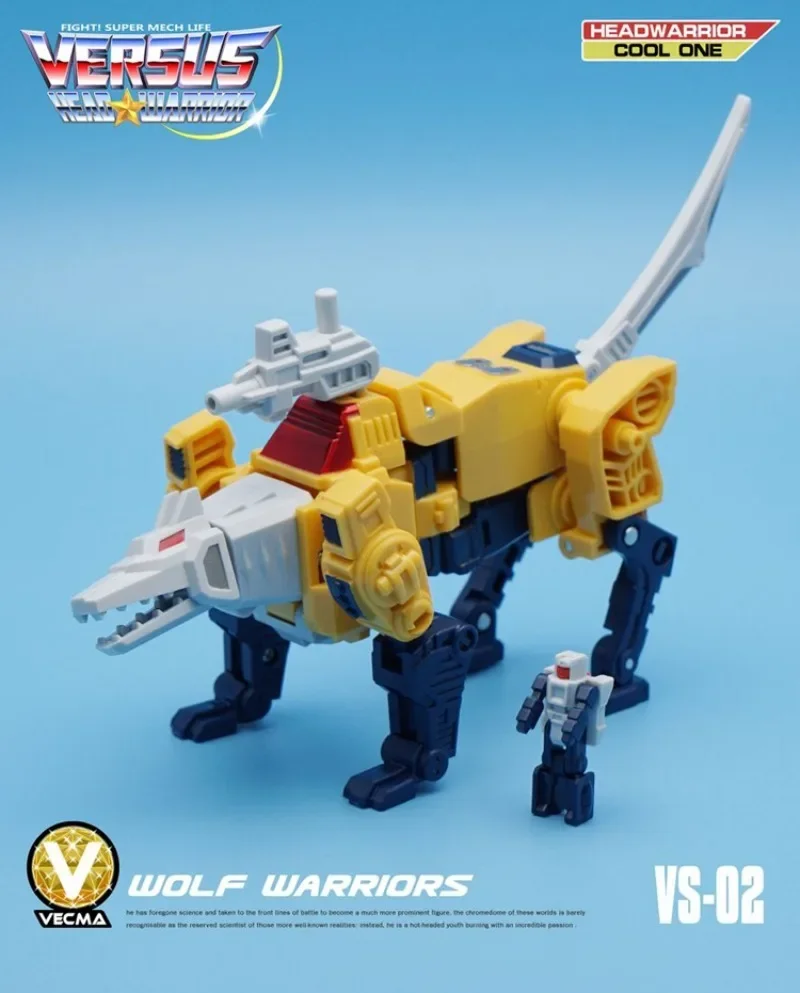 Trasformazione MFT VS-02 VS02 Weirdwolf Headmasters HEAD WERRIOR G1 Pocket War Series Wolf Mode Action Figure Robot