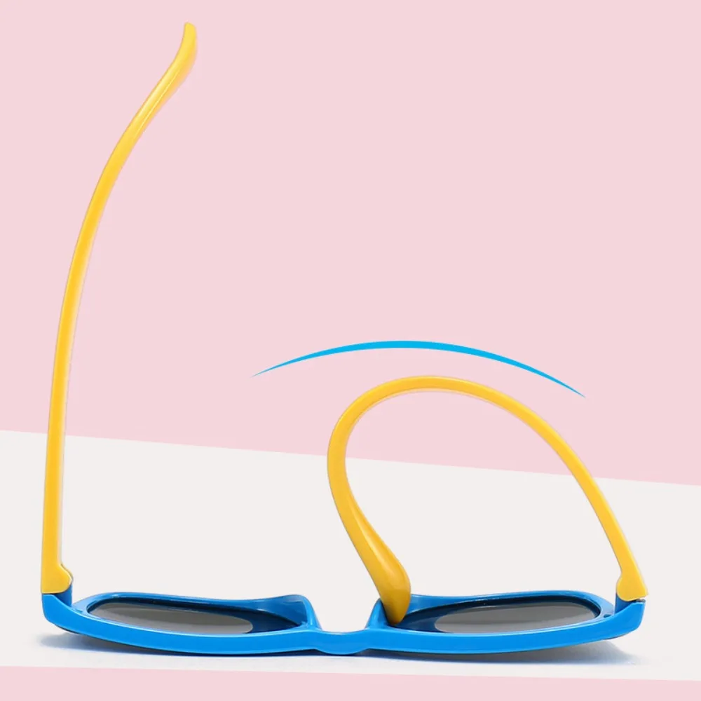 

Personalized Anti UV Polarizer Sunglasses Lightweight Splicing Color Kids Sun Glasses TAC Cool Big Frame Eyewear Seaside Beach