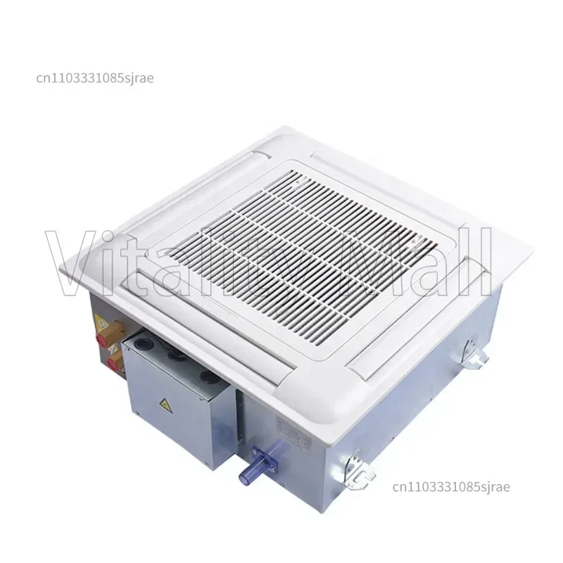 Unidad de bobina de ventilador oculta de techo de casete de 4 vías, bobina de ventilador de intercambio de calor, aire acondicionado Mini dividido canalizado