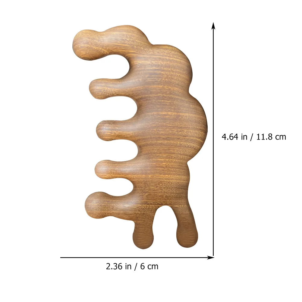 

Wooden Hair Acupoint Massage Comb Portable Scalp Care Tool Wide Tooth Anti-Static Comb For Blood Circulation Headache