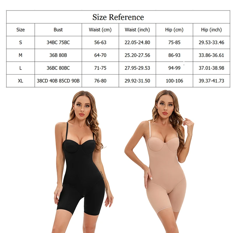 Bodysuit Women Shapewear Body Shaper With Cup Compression Bodies Belly Sheath Waist Trainer Reductive Slimming Underwear