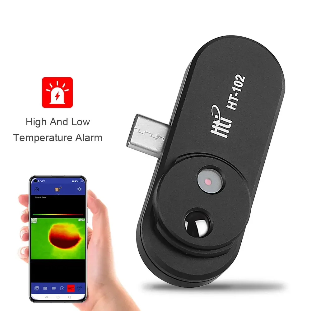 

HT-102 Мини-портативный инфракрасный тепловой модуль высокого разрешения для телефонов IOS/Android — экономичный мобильный тепловизор