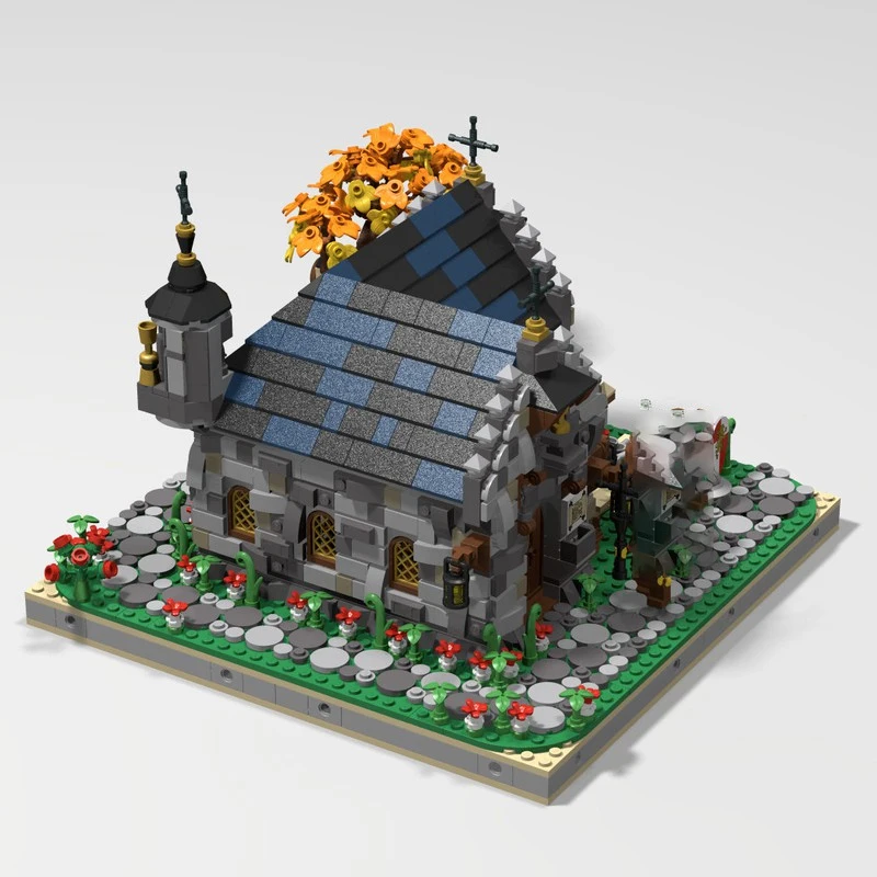 MOC building blocks Assembly toy Medieval Church model 2087pcs Creative assembly set Holiday gift for all architecture lovers