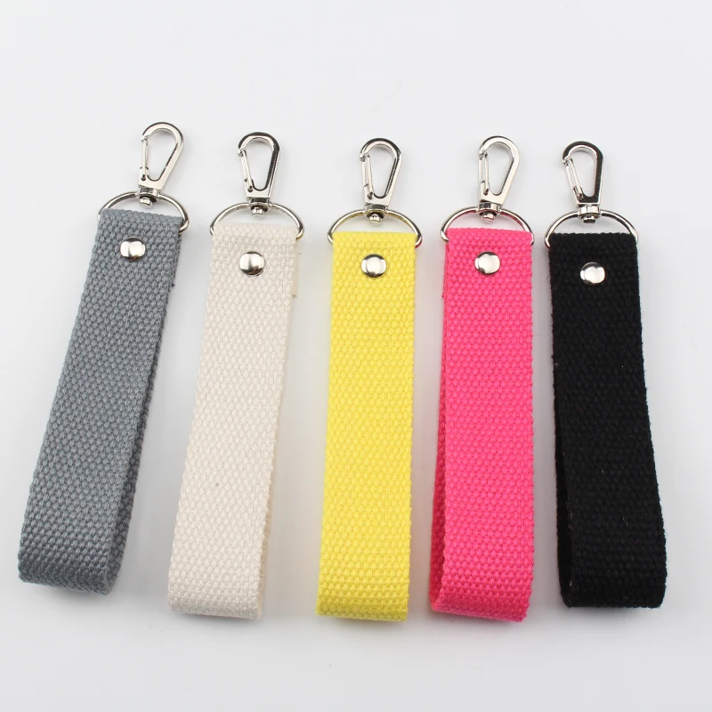 Car Keychain Lanyard Solid Color Cotton Wrist Strap Key Holder Hook Keyring For Wonen Men Pendant Gift Bulk Wholesale Key Chain