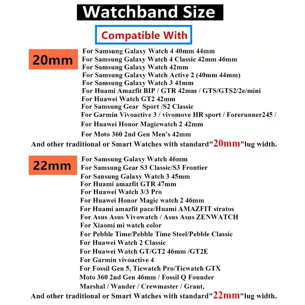 20mm 22mm Ceramic Strap For Samsung Watch 6/5/4/Classic/3/Gear S3/Huawei Watch 4 GT/2/3/Pro Stainless Steel Band for Amazfit GTR