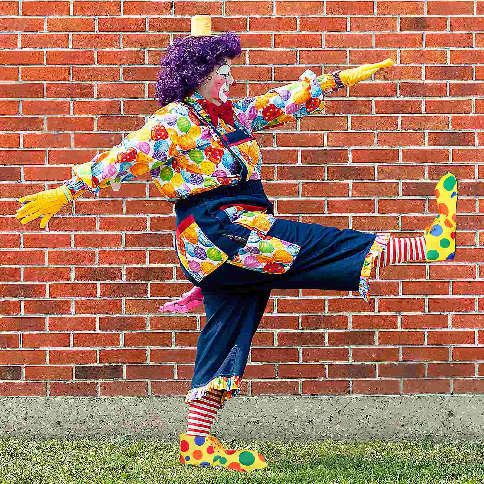   대형 광대 신발 커버 성인용 미스 할로윈 의상 신발 남여 천 소년