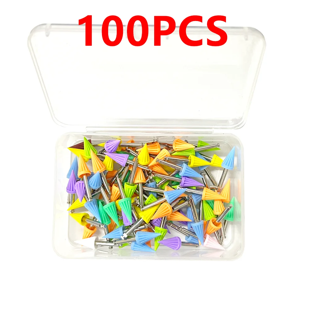 100 stks AG Dental Lab Nylon Klink Kleine Platte Polijsten Polijstmachine Profylaxe Borstels Wegwerp Tandheelkundige Zorg Opzetborstel