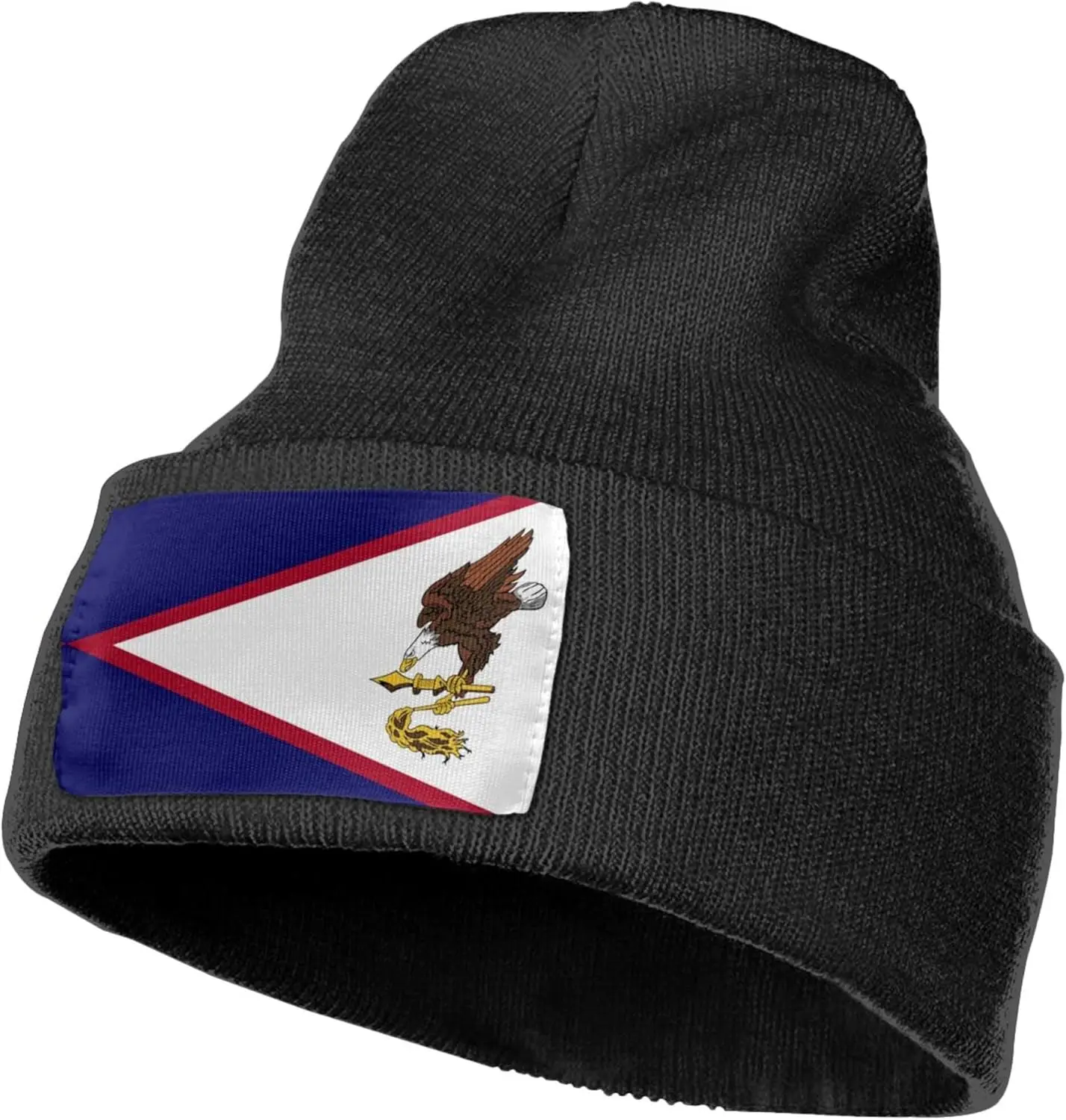 American Samoas Flag Knit Beanie Winter Hats for Men and Women Knitted Cuffed Skull Cap Acrylic Daily Beanie Hat