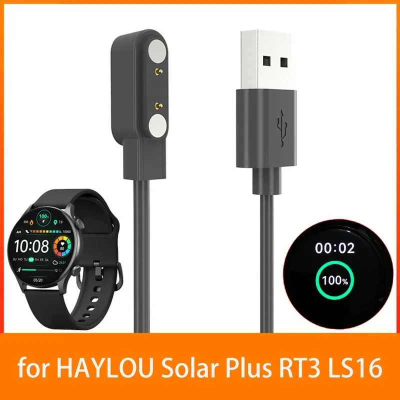

60cm 5V 1A Magnetic Charger Cord for HAYLOU Solar Plus RT3 LS16 USB Magnetic Charger Charging Cable Smart Watch Accessories