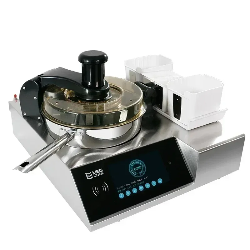 Robot da cucina elettrico Pentola da cucina automatica commerciale 4400W Robot da cucina intelligente Stir Fry Wok da cucina automatico