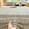 Double Layer Gauze Striped Flat Sheet, Soft Breathable Crinkled Cotton Bed Sheet,Machine Washable 4