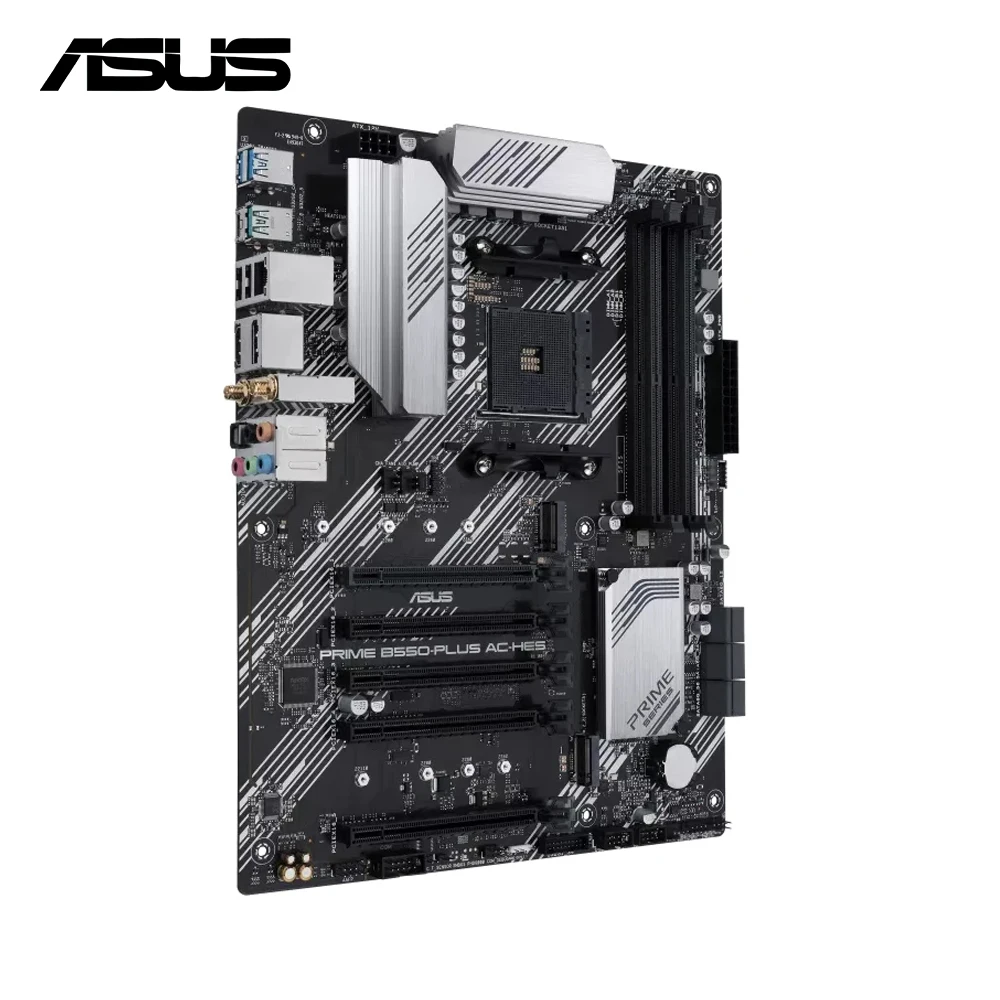 ASUS B550 Motherboard PRIME B550-PLUS AC-HES Supports Ryzen 5 5600G 5600/Ryzen 7 5700x3d 5800x3d 5700x 5800x 3800x/Ryzen 9 5900x