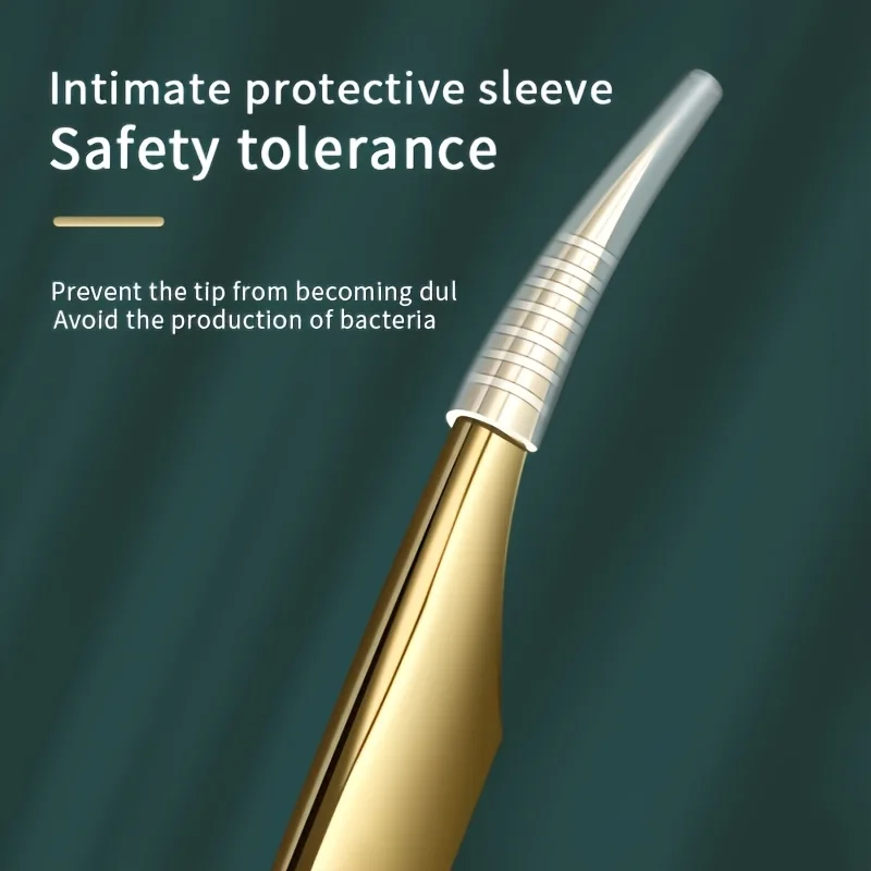 Pincettes d'extension de cils en acier inoxydable, pincettes de précision incurvées et droites avec poignée ergonomique, outils de maquillage