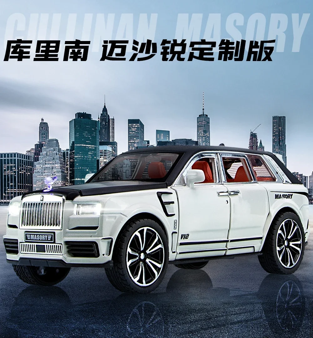 

1:32 Rolls Royce Cullinan MASORY SUV Alloy Diecasts & Toy Vehicles Metal Toy Car Model Sound and light Collection Kids Toy