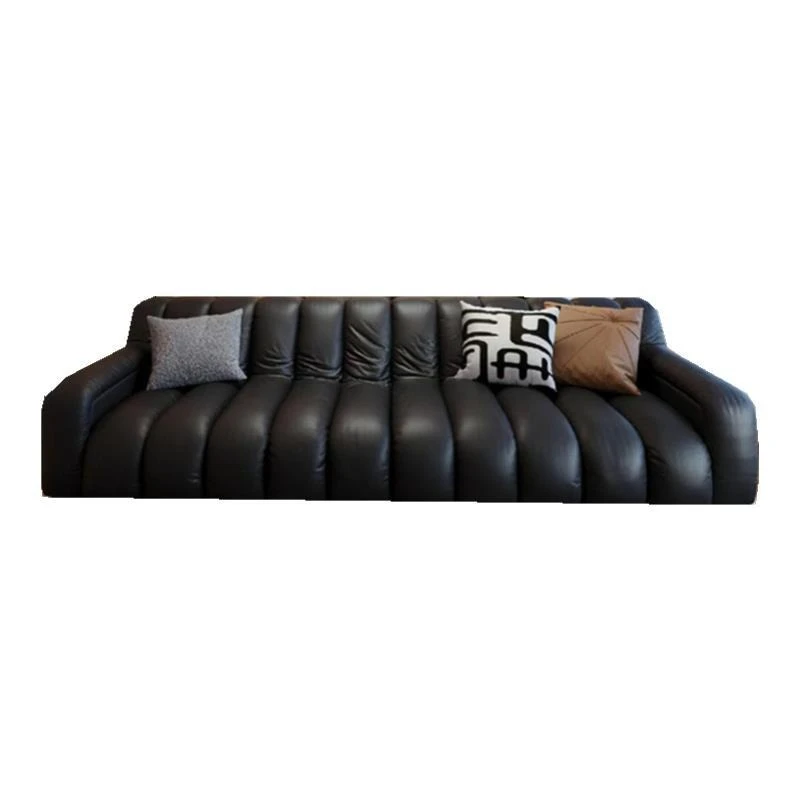 

Medieval black piano keys sofa small apartment living room designer niche model