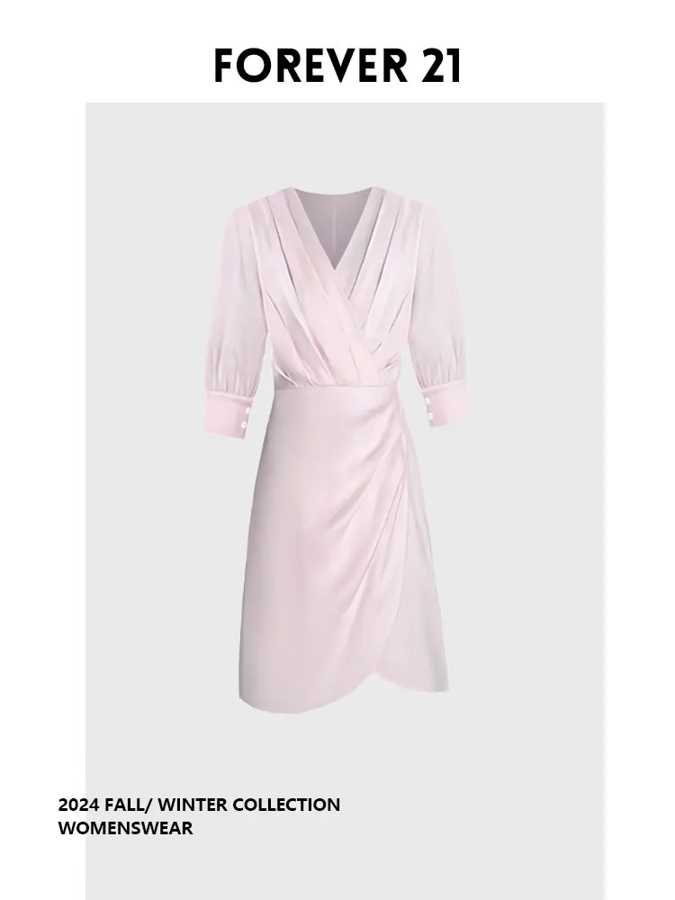 

Женское платье Forever 2 Ele с V-образным вырезом и длинным рукавом, стройнящее, скрывающее недостатки фигуры, для повседневной носки, осеннее, модное, больших размеров, для фигуры типа «груша»