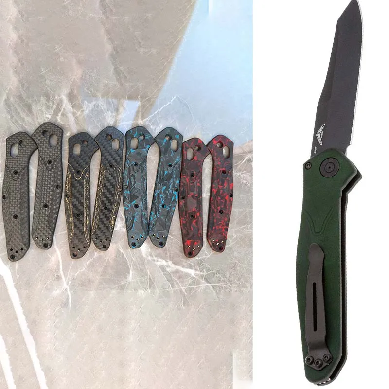 Carbon Fibre Material 4 Colors Knife Handle Scales Patches For Benchmade 940 Osborne Knives Grip DIY Make Replace Accessories