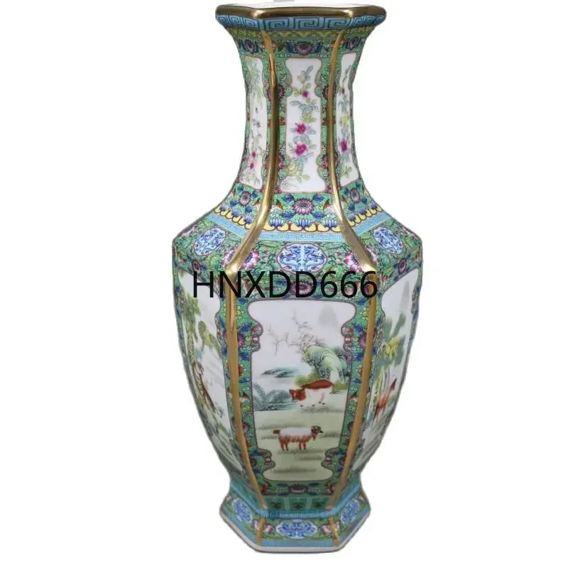 Hexagonal Ceramic Vase for Home Decor Room Decoration jarrones floreros vases flower vase ceramics  pottery  ceramica