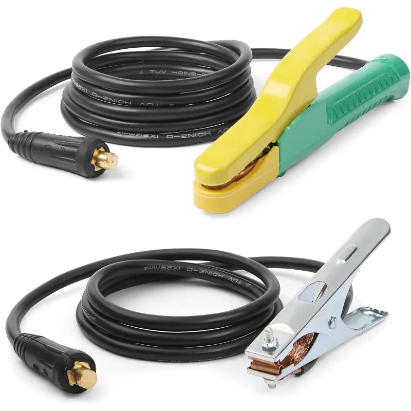 

Welding Electrode Holder, 25mm² Din35-50 Connector, Welding Ground Clamp and Stick Electrode Holder, With Welding Cable Lead