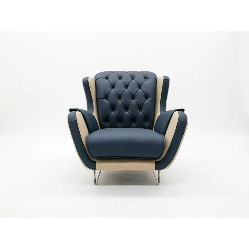 LMM light luxury American single sofa chair modern simple living room hotel leisure reception high back chair
