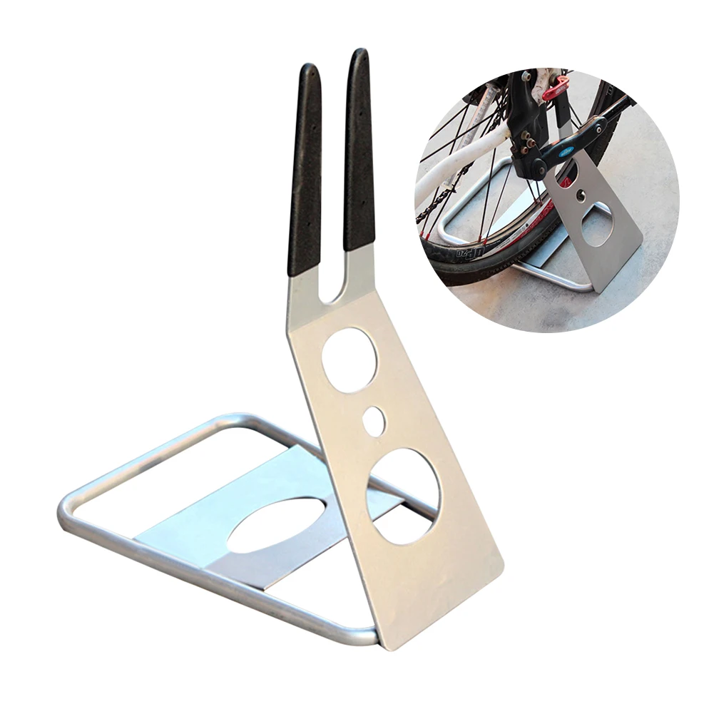 دراجة دراجة عرض موقف الدراجة الجبلية الحديد محور عجلات صيانة قوس دراجة الطابق وقوف السيارات الرف الدراجات الملحقات #4