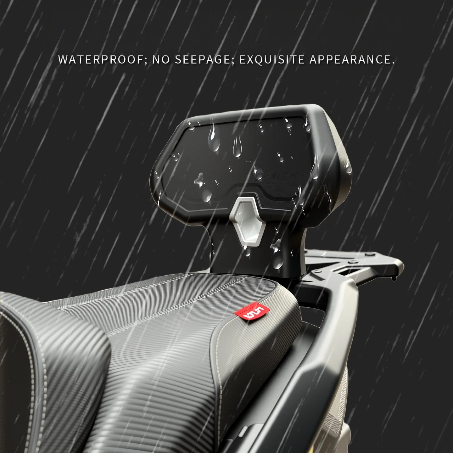 For VOGE SR250GT Motorcycle Rear Backrest, Waterproof PU Cushion Stable Ergonomic Waist Support Modification Parts