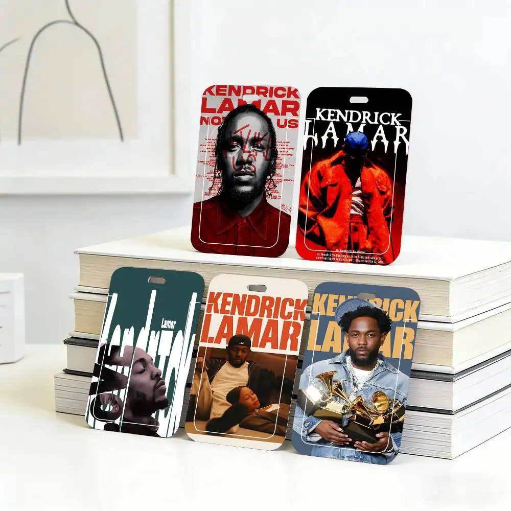 1pc Rapper K-Kendrick Lamar ID Card Sleeve School Card Access ID Card Bus Meal Card Protective Sleeve Easy Push