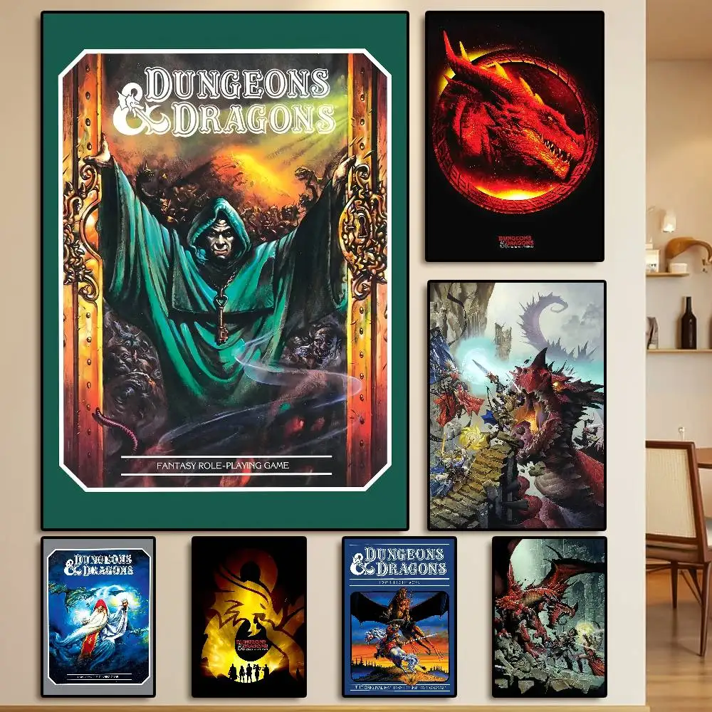 Legend Games Dungeons And Dragons-D Poster HD Art Sticky Wall Waterproof Home Living Room Bedroom Bar Aesthetic Decoration