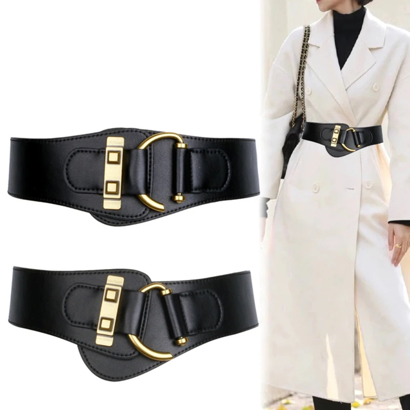 Designer Elastic Belts For Women High Quality Female Waist Stretch Cummerbunds Plus Size Easy Corset Belt For Coat Dress