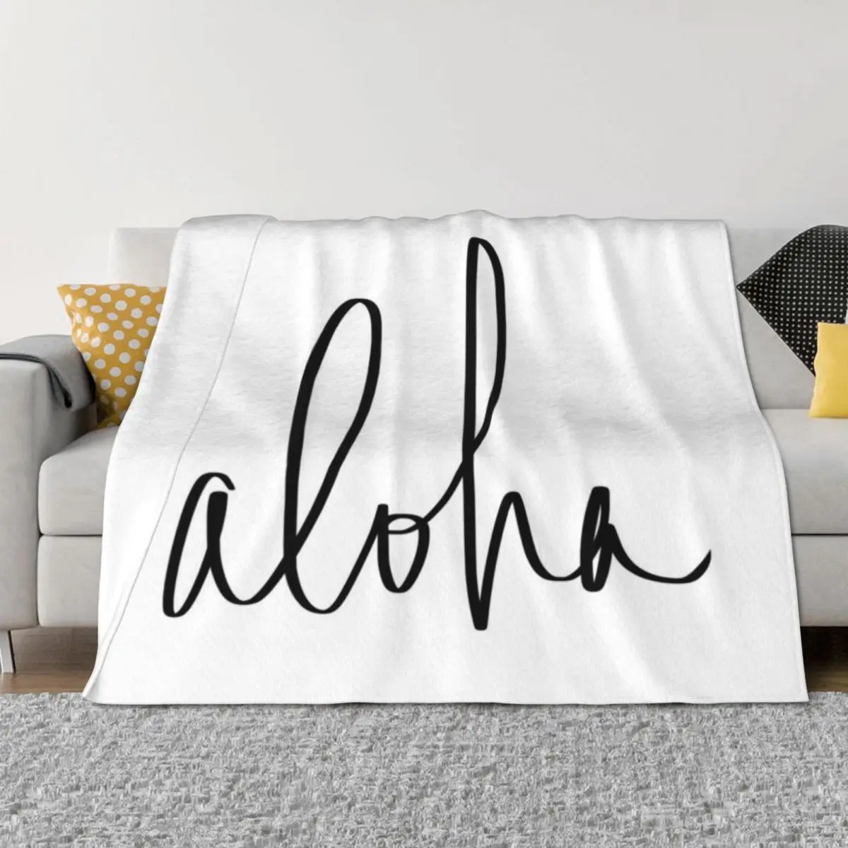 Одеяло Aloha Hawaii Typography, модные диваны, самые мягкие роскошные утолщенные одеяла