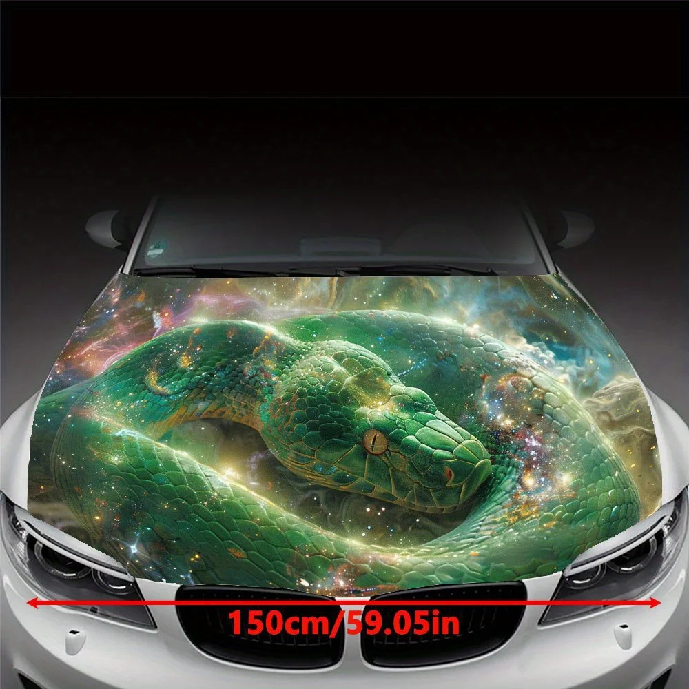 الخيال العلمي الكونية ملحمة الأخضر الأفعى محرك السيارة هود ملصق ، مقاوم للماء ذاتية اللصق سيارة الفينيل يلتف ملصق مائي ، شخصية السيارات Ex #2