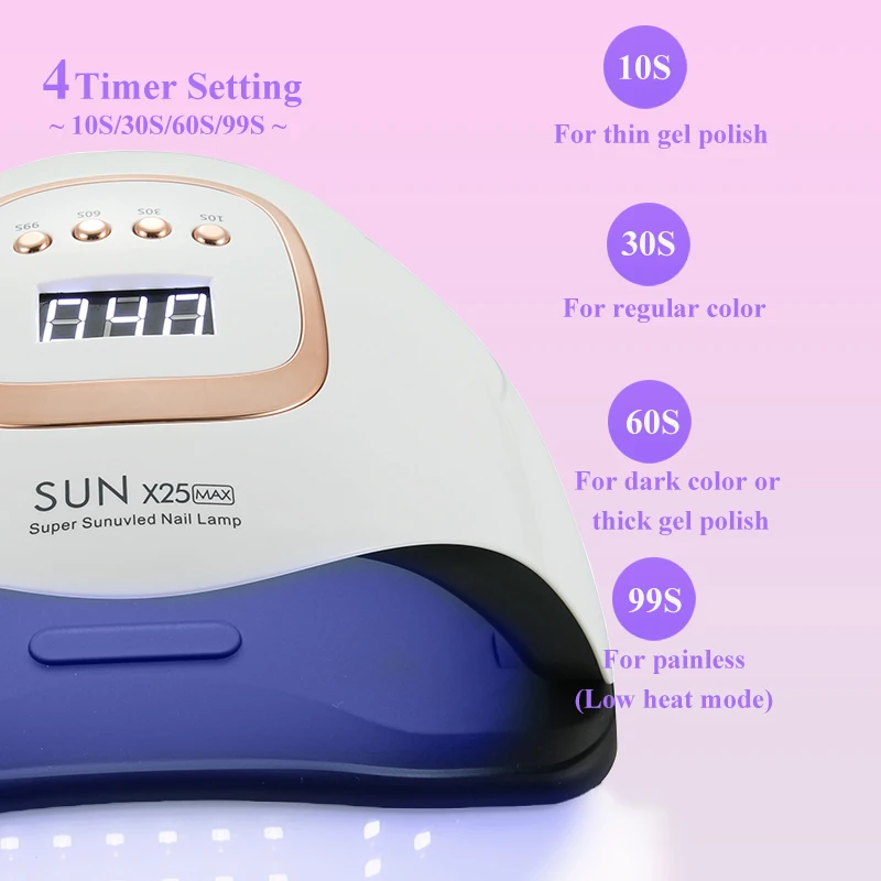 SUN X25MAX آلة مجفف الأظافر 81 المصابيح UV LED مصباح للأظافر هلام البولندية علاج مصباح مانيكير مع السيارات الذكية الاستشعار أضواء الأظافر