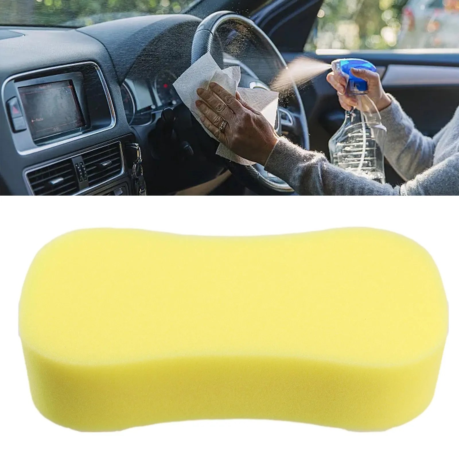 1pcs Large Sponge Car Care Washing Sponge Block 22X11X5CM Vans Caravans Dirt Cleaning Home Office Kitchen Cleaning Sponge