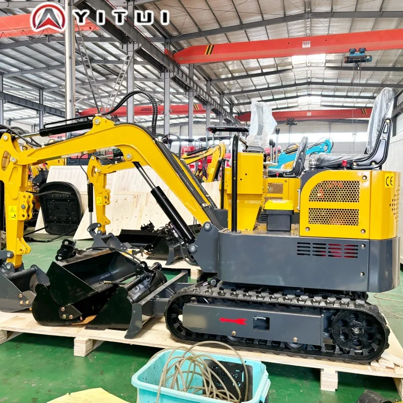 حفار زاحف هيدروليكي صغير مخصص 1.2 طن مع مرفقات متعددة (كسر/مغطى) للهندسة الخارجية #4