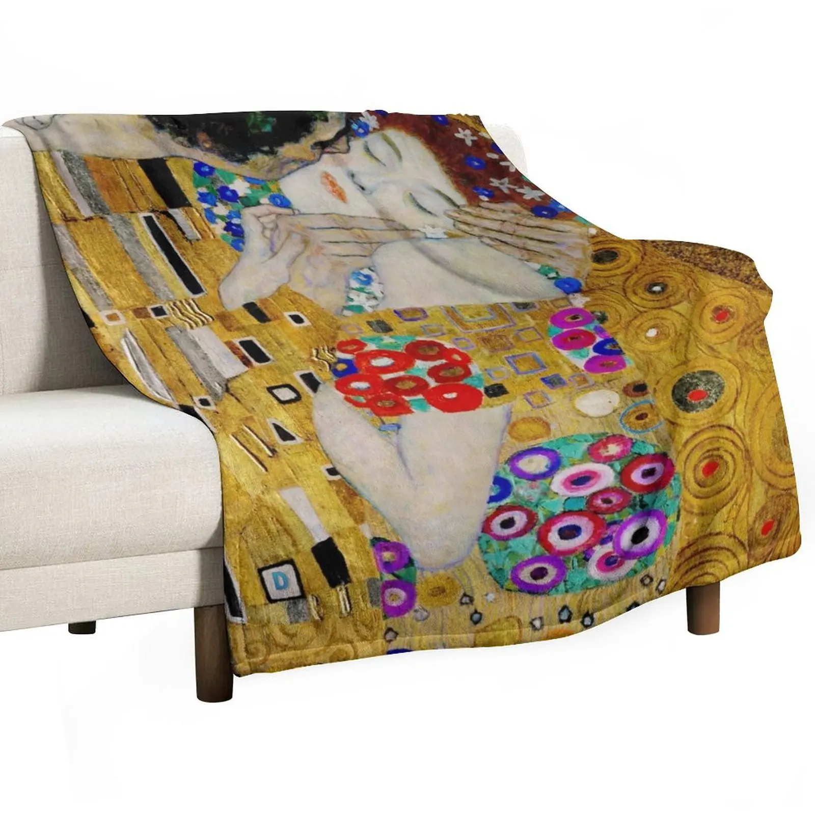 

The Kiss by Gustav Klimt Liebespaar - The Lovers Throw Blanket Luxury Thicken Beautifuls Blankets