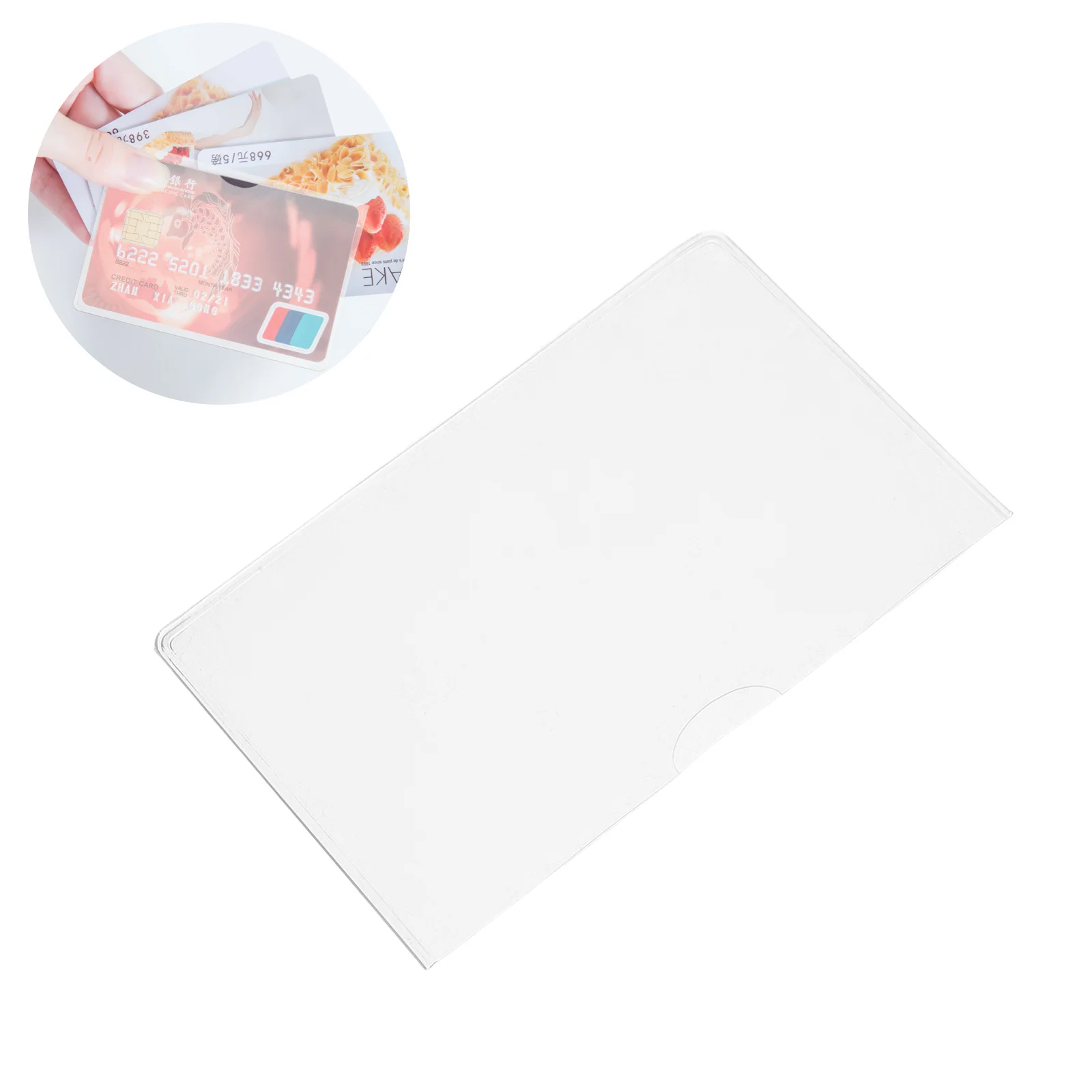 

16Pcs Id Card Sleeves Clear PVC Protector for Credit Cards Bus Passes Scratch Resistant Lightweight Case Multi-Use Storage
