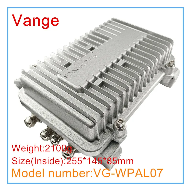 Vange IP65 waterproof outlet box 255*145*85mm aluminum instrument case diy